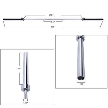 BalanceFrom Olympic Bumper Plate Color Coded Weight Set Including 7FT Olympic Barbell and Collar Clamps, Ships in Multiple Packages