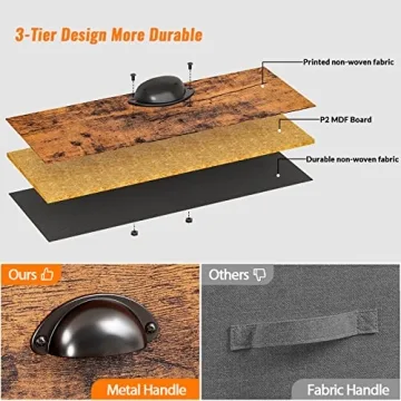 Rustic 47" Console Table with 3 Drawers - Furologee