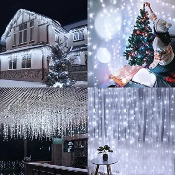Kifly Tooin LED Christmas Lights - 400 LEDs, 8 Modes, Indoor/Outdoor