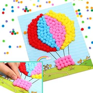 Shappy 2000 Pieces 0.8 cm Pom Poms for Craft Making Mini Tiny Small Christmas Pompom Balls Assorted Color Elastic Arts Pompoms for Hobby Supplies Creative DIY Craft Material Decoration (Mixed Color)