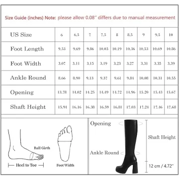 Modatope Stylish Platform Knee High Boots for Women