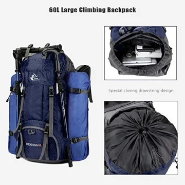 Bseash 60L Waterproof Hiking Backpack for Adventures