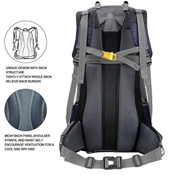 Bseash 60L Waterproof Hiking Backpack for Adventures