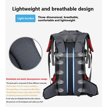 Bseash 60L Waterproof Hiking Backpack for Adventures