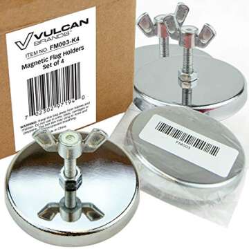 VULCAN Heavy Duty Magnet for Wire Loop Flags - 4 Pack