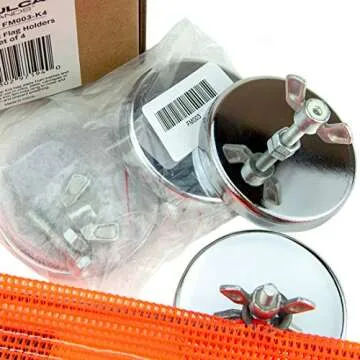 VULCAN Heavy Duty Magnet for Wire Loop Flags - 4 Pack