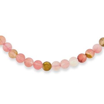 Elegant Jasper and Rose Quartz Necklace - Unique Gift Idea