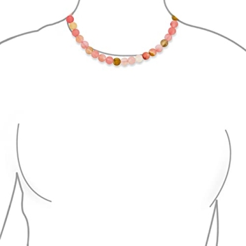 Elegant Jasper and Rose Quartz Necklace - Unique Gift Idea