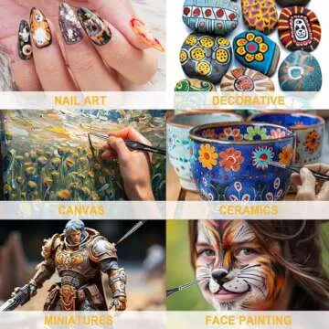 Golden Maple Miniature Paint Brush Set - 15PC for Detail Painting