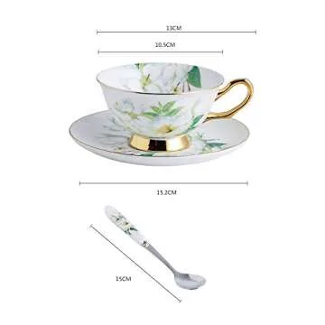 Panbado Vintage Bone China Tea Set - Elegant Camellia Design