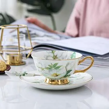 Elegant Panbado Vintage Porcelain Tea Cup Set