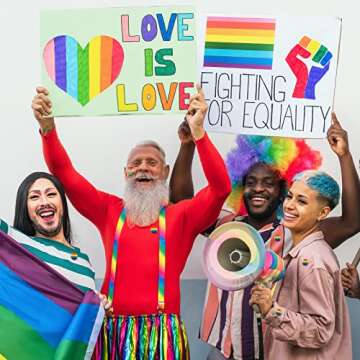 Yinkin 50 Pcs Rainbow Pride Button Pins for All Occasions