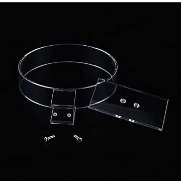 esowemsn 2pcs Clear Acrylic Headband Display Stand Headwear Holder Hairband Organizer Single Hair Hoop Holder Fixing Tools Accessories