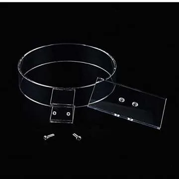 esowemsn 2pcs Clear Acrylic Headband Display Stand Headwear Holder Hairband Organizer Single Hair Hoop Holder Fixing Tools Accessories