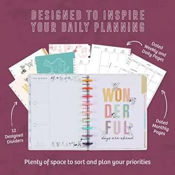 Happy Planner Disney Pixar 2023 Planner for Jan. 2023–Dec. 2023, 12-Month Daily, Weekly, and Monthly, Bright Year Vertical Layout, Classic Size, 7 Inches by 9 3/4 Inches