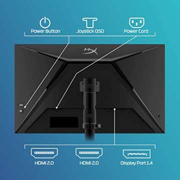 HyperX Armada 25 – Gaming Monitor – 24.5-inch Diagonal, FHD (1920x1080), 240Hz Refresh Rate, IPS Panel, 1ms Response Time, NVIDIA® G-SYNC® Compatible, Desk Mount Included - HDMI and Display Port