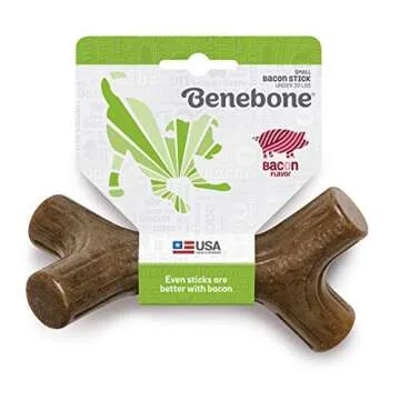 Benebone Bacon Stick Durable Dog Chew Toy Made in USA