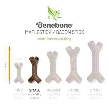 Benebone Bacon Stick Durable Dog Chew Toy Made in USA