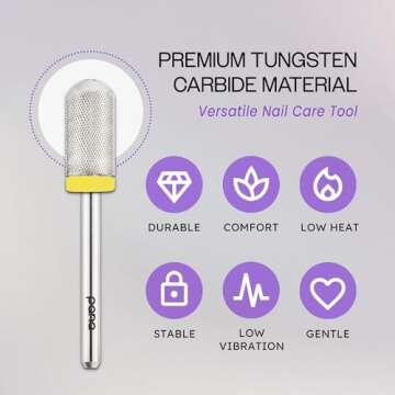 PANA Large Smooth Round Top Safety Nail Drill Bit