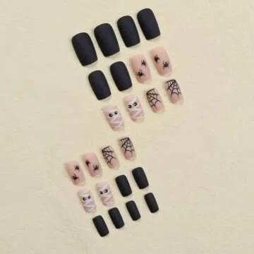 Halloween Cute Press On Nails 24Pcs for Festive Looks