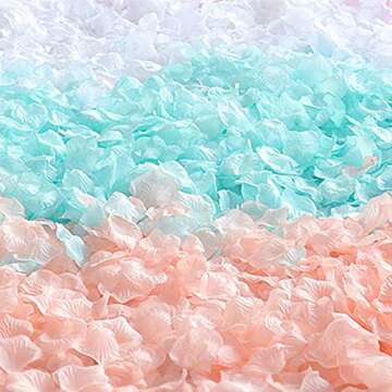 SOLVE 3000 Pcs Artificial Silk Rose Petals for Wedding Party, Anniversary,Romantic Night, Event, Party, Decoration