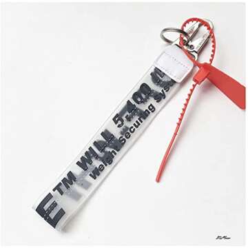 Jonphy 3Pcs Keychain Rubber Lanyard Wristlet Strap Office Badge Holder Keychain Phone Strap (Black+White+Pink), Jonphy-Ke01