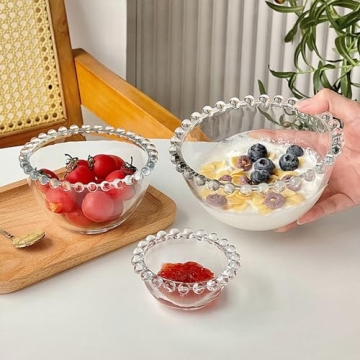 HolaJia Glass Bowls Set of 3 - Elegant Dining Essentials