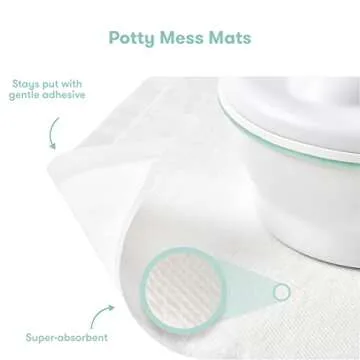 Frida Baby Potty Cleanup Essentials, Leak-Proof Potty Liners and Disposable Floor Pads for Potty Training, 15 Potty Liners + 10 Mess Mats