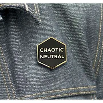 Pinsanity Chaotic Neutral Enamel Lapel Pin - Unique Gift for Gamers