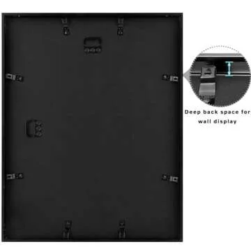 Frametory, 11x14 Metal Picture Frame with Mat for 8x10 Picture & Real Glass, Aluminum Photo Frame Collection (Black, 1 Pack)