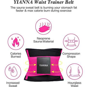 YIANNA Women Waist Trainer Belt - Slimming Sauna Waist Trimmer