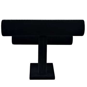 Stratalife Bracelet Holder Bracelet Organizer Bracelet Display Stand T-Bar Jewelry Display Necklace Holder Stand Watch Holder Jewelry Organizer for Bangle Necklace Black (2 Tair)