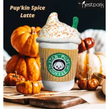 Durable Coffee Cup Dog Toy for Fall Fun