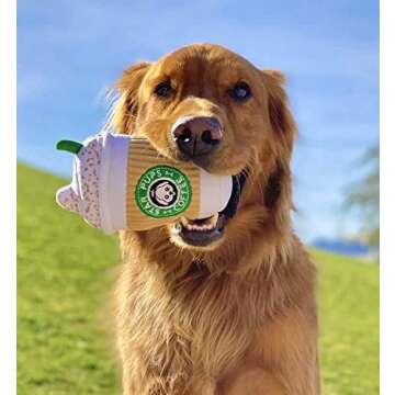 Durable Coffee Cup Dog Toy for Fall Fun