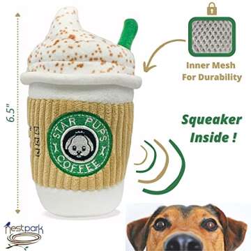 Durable Coffee Cup Dog Toy for Fall Fun