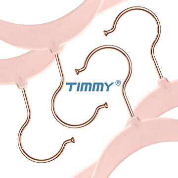 TIMMY Hangers Velvet Hangers - Suit Hangers (50-Pack) Ultra Thin Space Saving Coat Hanger and Heavy Duty Clothes Hangers Hold Up-to 10 Lbs-Blush Pink/Rosegold Clothing Hangers