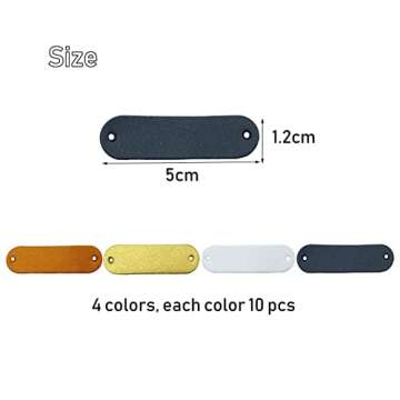 Wenplus 40 Pcs Blank Leather PU Tags for Crafting and Gifts
