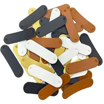 Wenplus 40 Pcs Blank PU Tags for Handmade Crafts
