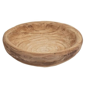 Handcrafted Paulownia Wood Bowl Rustic Home Decor