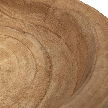 Handcrafted Paulownia Wood Bowl Rustic Home Decor