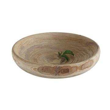Handcrafted Paulownia Wood Bowl Rustic Home Decor