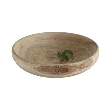 Handcrafted Paulownia Wood Bowl Rustic Home Decor
