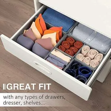 8-Pack Drawer Organizer Clothes for Neat Storage Solutions
