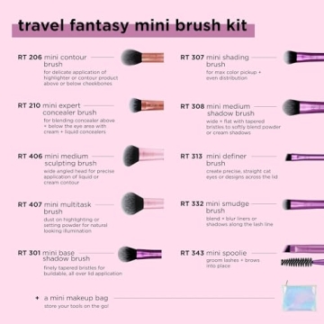 Travel Fantasy Mini Brush Set for Effortless Makeup