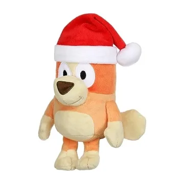 Bluey 7-8" Plush Soft Toy Bundle Includes Festive and Bingo Christmas Holidays Season Plush with Santa Hats