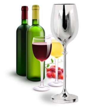 Large Champagne Glass Premium Aluminum Free Standing Nickel Plated Wine Chiller | Wine Coolers & Cellar With Ice Bucket | Kitchen & Bar Wares | Nagina International