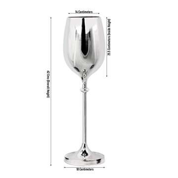 Large Champagne Glass Premium Aluminum Free Standing Nickel Plated Wine Chiller | Wine Coolers & Cellar With Ice Bucket | Kitchen & Bar Wares | Nagina International