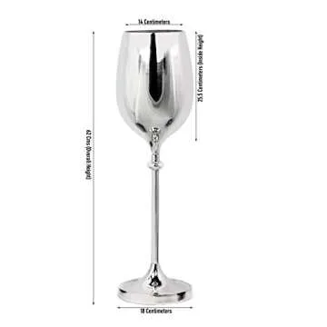 Large Champagne Glass Premium Aluminum Free Standing Nickel Plated Wine Chiller | Wine Coolers & Cellar With Ice Bucket | Kitchen & Bar Wares | Nagina International