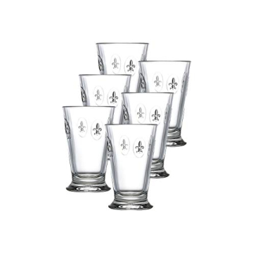 La Rochere Fleur De Lys (10 oz) Double Old Fashioned Glass Set of 6 - Drinking Glasses For Any Occas...