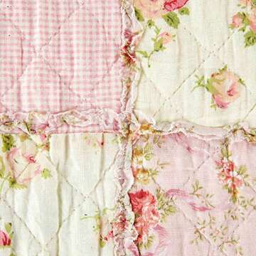 Cozyholy Cotton Patchwork Quilt Reversible Bedspread